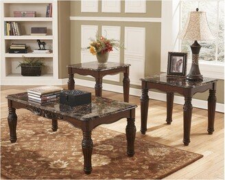 T533-13 North Shore Dark Brown Occasional Table Set