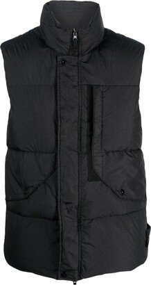 Compass-patch padded gilet-AA