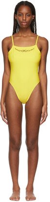 SSENSE Exclusive Yellow Butterfly G-String One-Piece Swimsuit