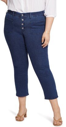 Marilyn Infinity Waist Button Fly Crop Jeans