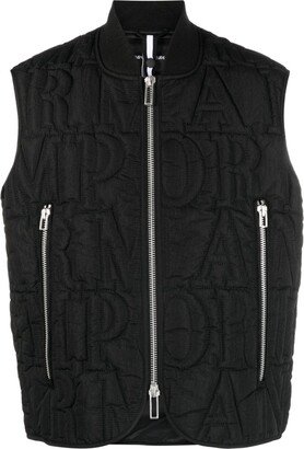 All-Over Embossed-Logo Gilet-AA