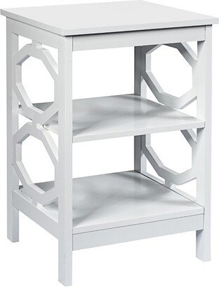 3-tier Nightstand Sofa Side End Accent Table Storage Display Shelf White