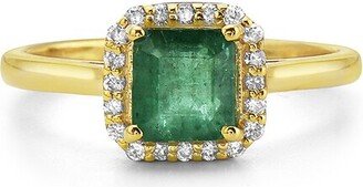 Forever Creations USA Inc. Forever Creations 14K 1.30 Ct. Tw. Diamond & Emerald Halo Ring