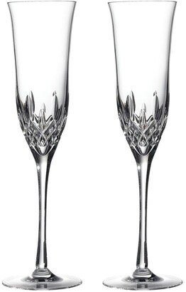 Lismore Essence Set of 2 Lead Crystal Champagne Flutes