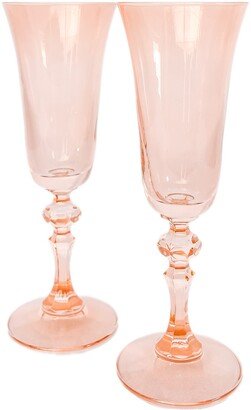 Estelle Colored Glass Set of 2 Regal Flutes