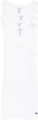 Pack of 4 Ribbed Cotton Tanks