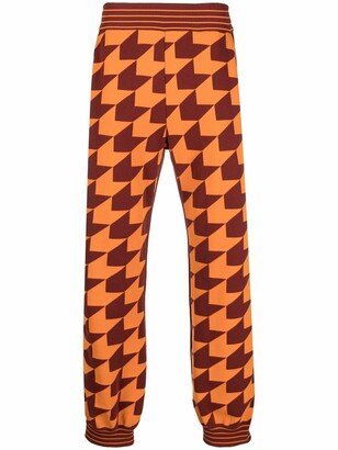 Chevron-Jacquard Track Pants