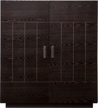 Southern Enterprises Elgin Bar Cabinet Wood/Black - Aiden Lane