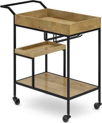 Lintz Bar Cart Natural - WyndenHall