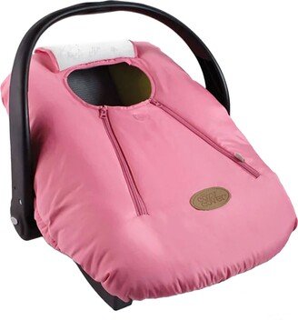 CozyBaby Original Infant Car Seat Cover with Dual Zippers and Elastic Edge, Pink - 0.11