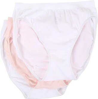 Comfies(r) Cotton French Cut 3-Pack (White/Shell White) Women's Underwear