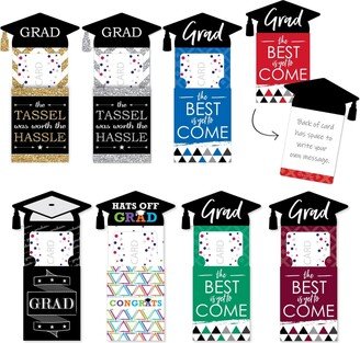 Big Dot Of Happiness Assorted Graduation Cards - Graduation Party Nifty Gifty Card Holders - Set of 8