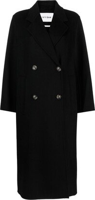 IVY OAK Double-Breasted Wool Midi Coat