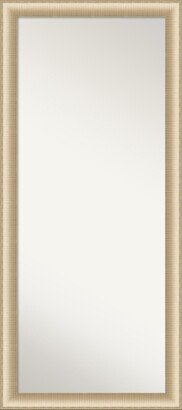 Elegant Brushed Honey Framed Floor/Leaner Full Length Mirror, 28.75