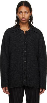 Black Drop Shoulder Cardigan