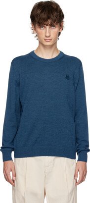 Blue Bold Fox Head Sweater