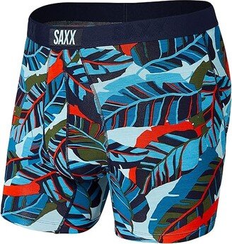 SAXX UNDERWEAR Vibe Super Soft Boxer Brief (Blue Pop Jungle) Men's Underwear