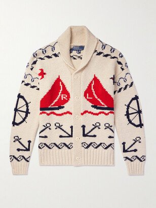 Embroidered Crochet-Knit Cotton Cardigan