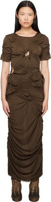 J.Kim SSENSE Exclusive Brown Markiza Maxi Dress