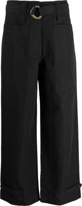 Sabina high-waist straight trousers