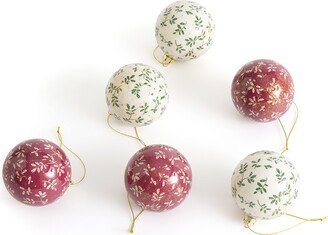 La Redoute Interieurs Set of 24 Caspar Foliage Print Christmas Baubles