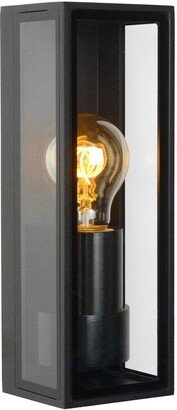 Netlighting Lucide Dukan Modern Wall Lantern Light Outdoor 1xE27 IP65 Black