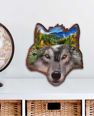 Wolf Face Wildlife Holiday Outdoor Decor Large Ornament