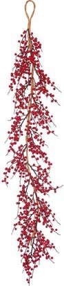 Red 60-inch Outdoor Wild Berry Garland