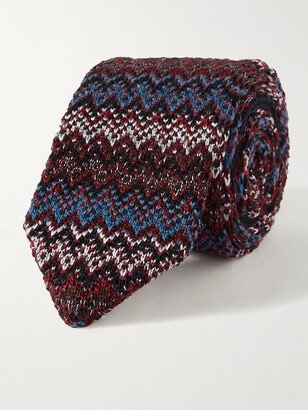 8.5cm Crochet-Knit Wool and Silk-Blend Tie