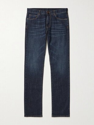 Slim-Fit Straight-Leg Stretch-Denim Jeans-AC