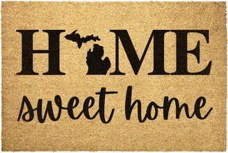 Michigan State Doormat Home Sweet Door Mat Outdoor Rug Decor Housewarming Summer Winter Christmas House Gift
