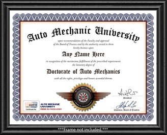 Personalized Auto Mechanic University Certificate - Digital Or Printed Car Garage Decor Diploma- Great Birthday Gift Christmas Present Dad