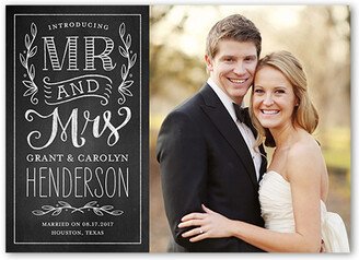 Wedding Announcements: Fun Chalkboard Type Wedding Announcement, Black, Standard Smooth Cardstock, Square
