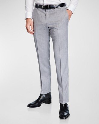 Men's Genesis Slim-Fit Wool Trousers, Light Gray