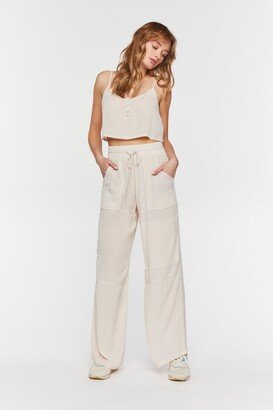 Button-Front Cami & Wide-Leg Pants Set