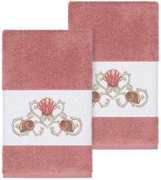 Bella Embellished Hand Towel - Set of 2 - Tea Rose