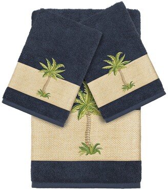 Colton 3-Piece Embellished Towel - Midnight Blue