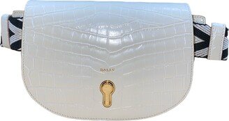 Clayn Women's 6230932 White Leather Belt Bag
