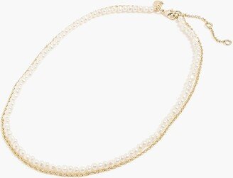 Women's Pearl And Gold Chain Necklace