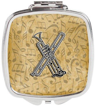 CJ2004-XSCM Letter X Musical Instrument Alphabet Compact Mirror