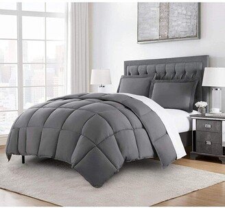 King / Queen / Twin Size Reversible Microfiber Down Alternative Comforter Set