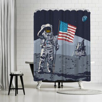 71 x 74 Shower Curtain, Man On The Moon by Anderson Design Group