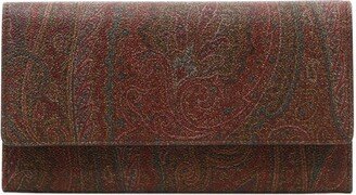 Paisley Pattern Straped Wallet