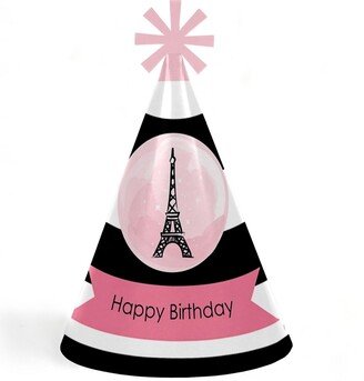 Big Dot Of Happiness Paris, Ooh La La - Cone Paris Theme Happy Birthday Party Hats - Set of 8