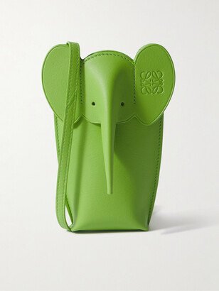 Elephant Pocket Leather Shoulder Bag