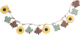 6ft Leaves And Sunflower Garland