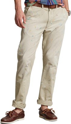 Salinger Paint Spatter Classic Fit Cotton Chino Pants