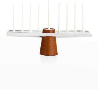 Classic Acacia Wood Menorah