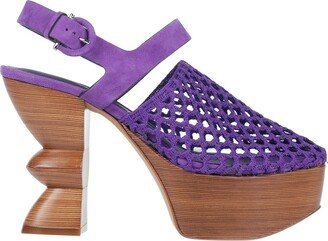 Mules & Clogs Purple