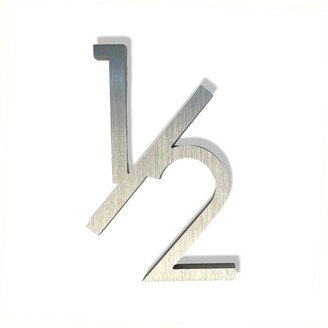 Modern House Numbers Aluminum Font Number 1/2 Symbol